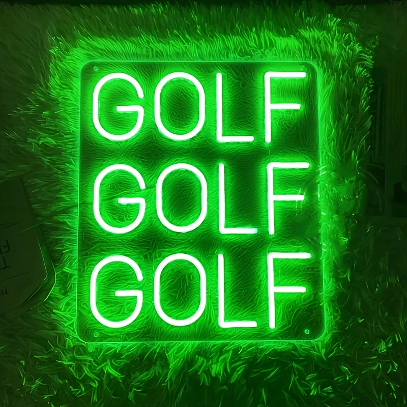 

Неоновая вывеска Fofio Golf, зеленый свет, работающий от USB, с возможностью крепления на стену, идеально подходит для мужских помещений, офисов, спален.