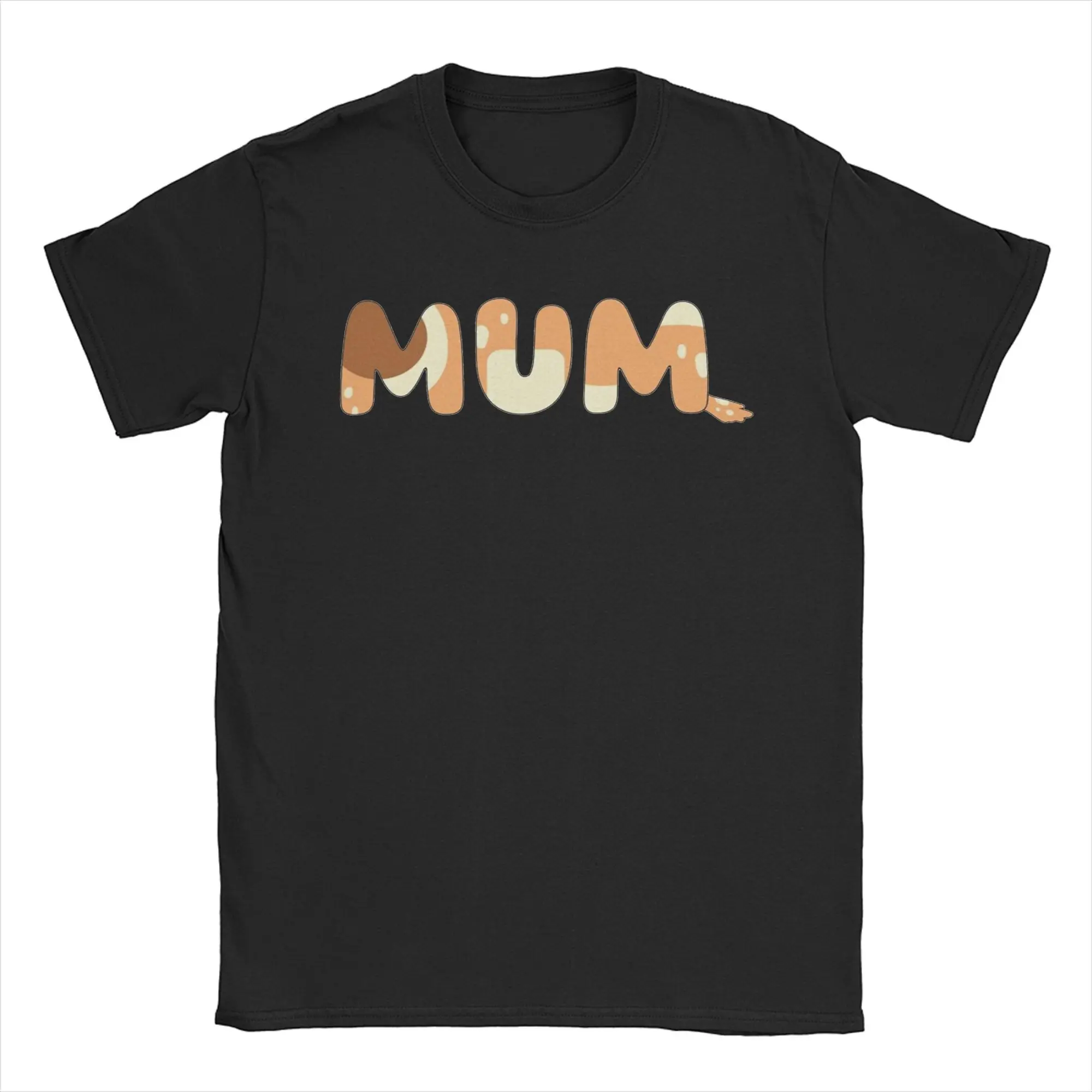 I Love Mum B-blueys T Shirts for Men 100% Cotton Leisure T-Shirts Crewneck  Tees Short Sleeve Clothing Plus Size