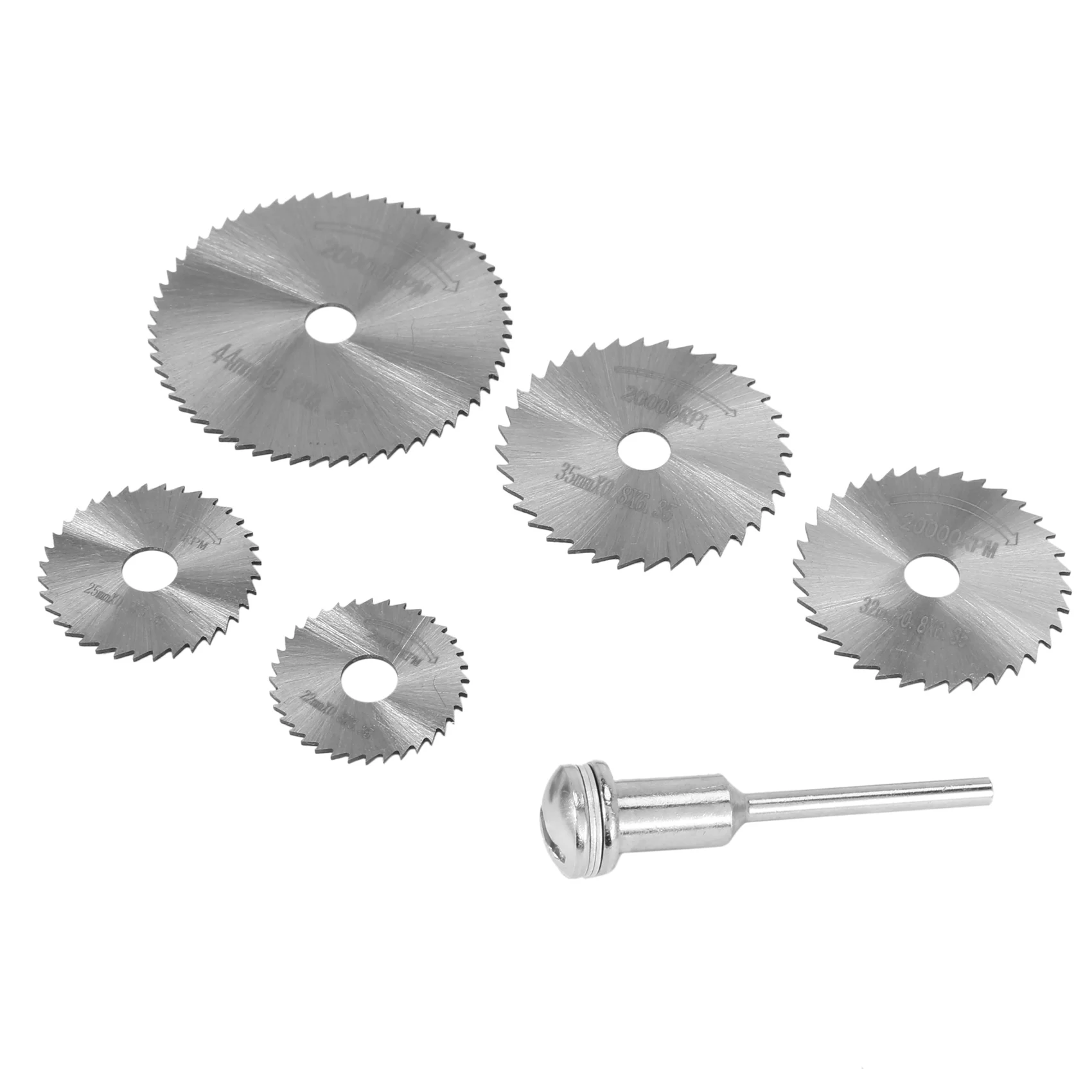 6 Pcs 22-44mm HSS Circular Saw Blade Cutting Discs Set with 2 gaskets for Drill