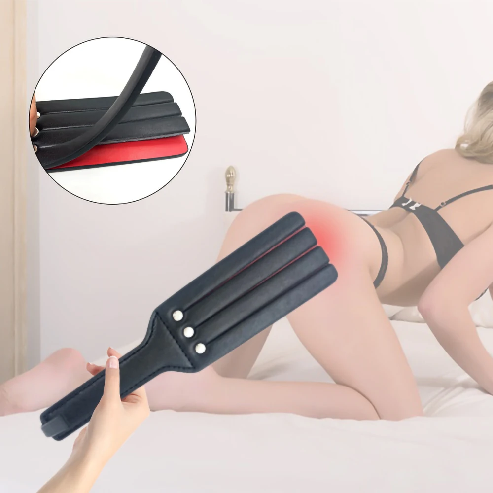 Bondage PU Leather Spanking Paddle Flirt Fetish Slave Flogger Whip Sex Toys Adult Couples Valentine\'s Day Game