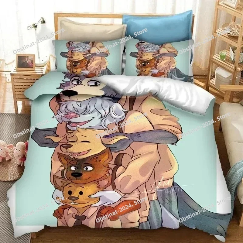 Anime BEASTARS Bedding Set Print Bed Set With Pillowcase Bed Duvet Cover Soft Single Double Queen Super King Size Home Textiles