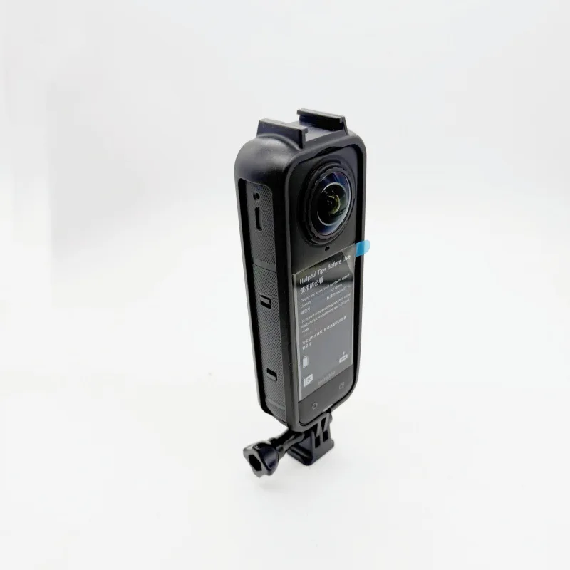Casing Pelindung Plastik Insta360 X5 dengan Cold Shoe Mount untuk Perlindungan Ekspansi Kamera Aksi 360