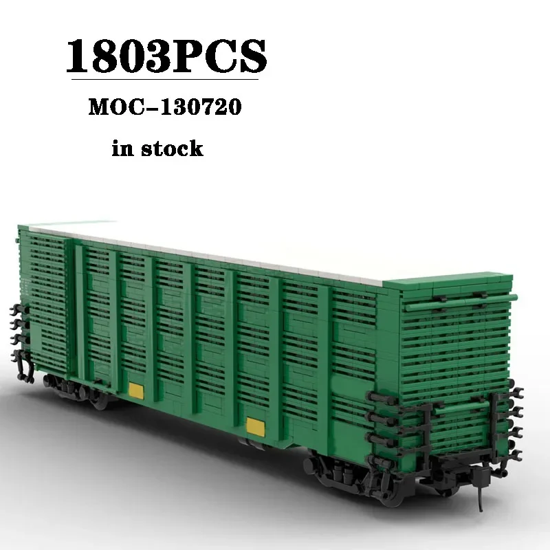 

New MOC-130720 City Train Inventory Rear Carriage Building Blocks Model Ornament 1803PCS Children's Birthday Toys Christmas Gift