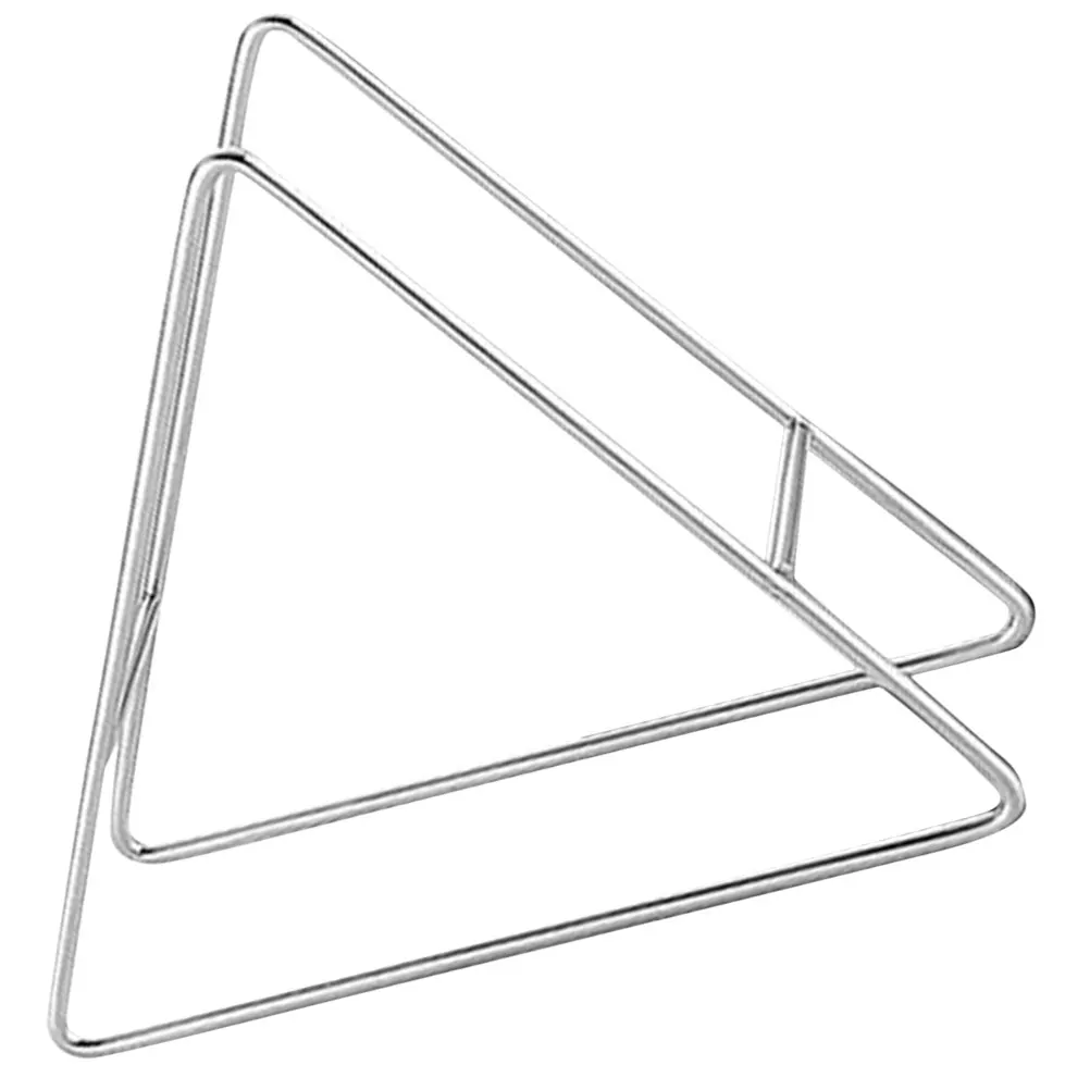 

1pc Stainless Steel Rack Kitchen Counter Silver Plate Stand Dish Holder Metal Plate Stand Food Tray Storage