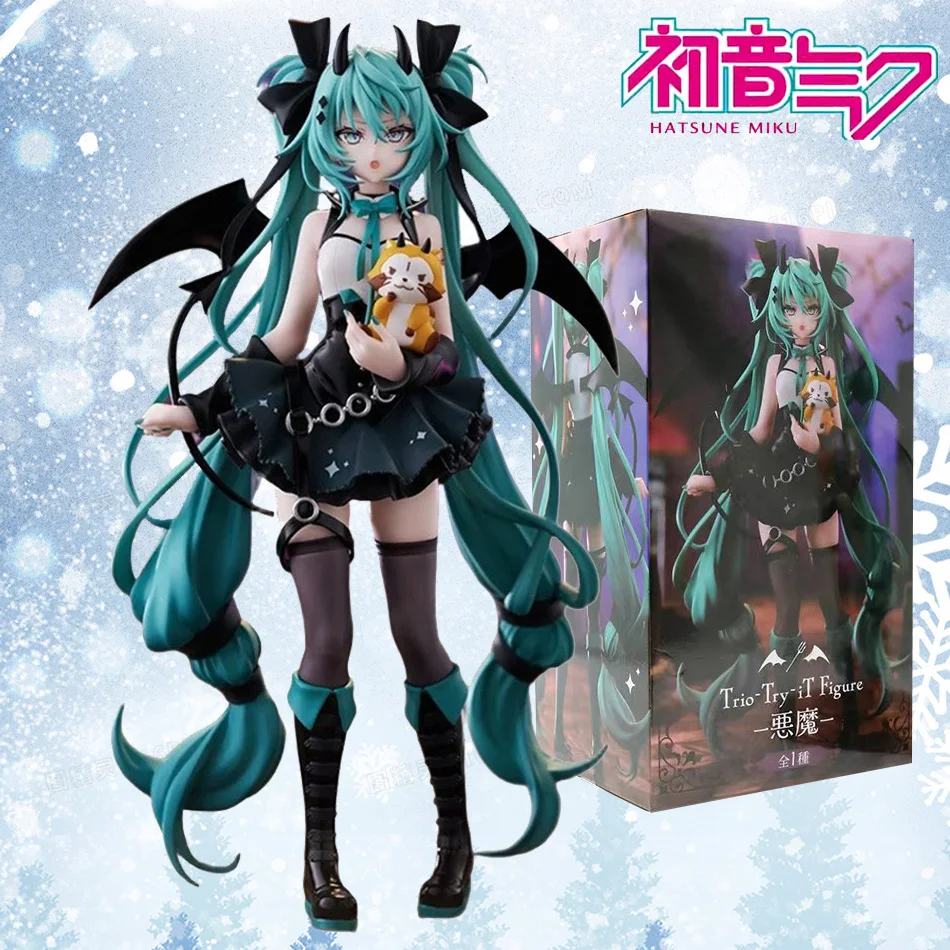Handgefertigte Devil Hatsune Miku Anime Katzenohren-Modellfigur, Schönes Mädchen PVC-Handwerk, Niedliche Sammlerstück-Katzenohrenmütze Dekoration