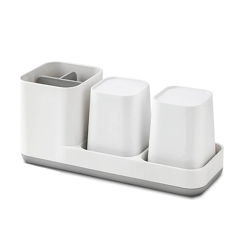 

Toothbrush Holder Is Suitable For Bathroom Children's Electric Toothbrush Toothpaste Holder Set With 2 Cups