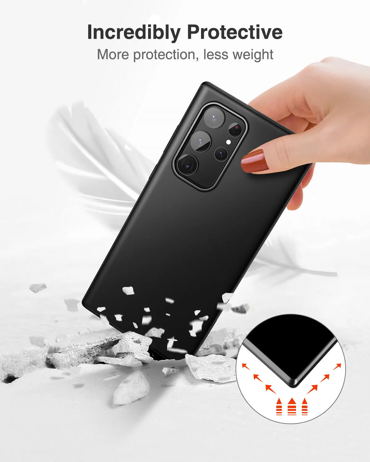 360 Full-Body Rugged Shockproof Cover With Built-in Screen Protector Luxury Geometric Marble Cover For Samsung Galaxy S22 Ultra