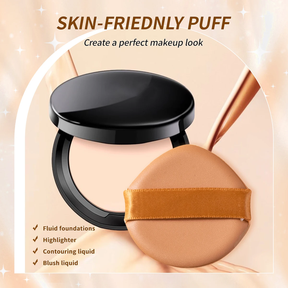 OVW Cosmetic Puff Face Makeup Sponge Cosmetics Soft Cotton Powder Puff Women Makeup Puff Tools