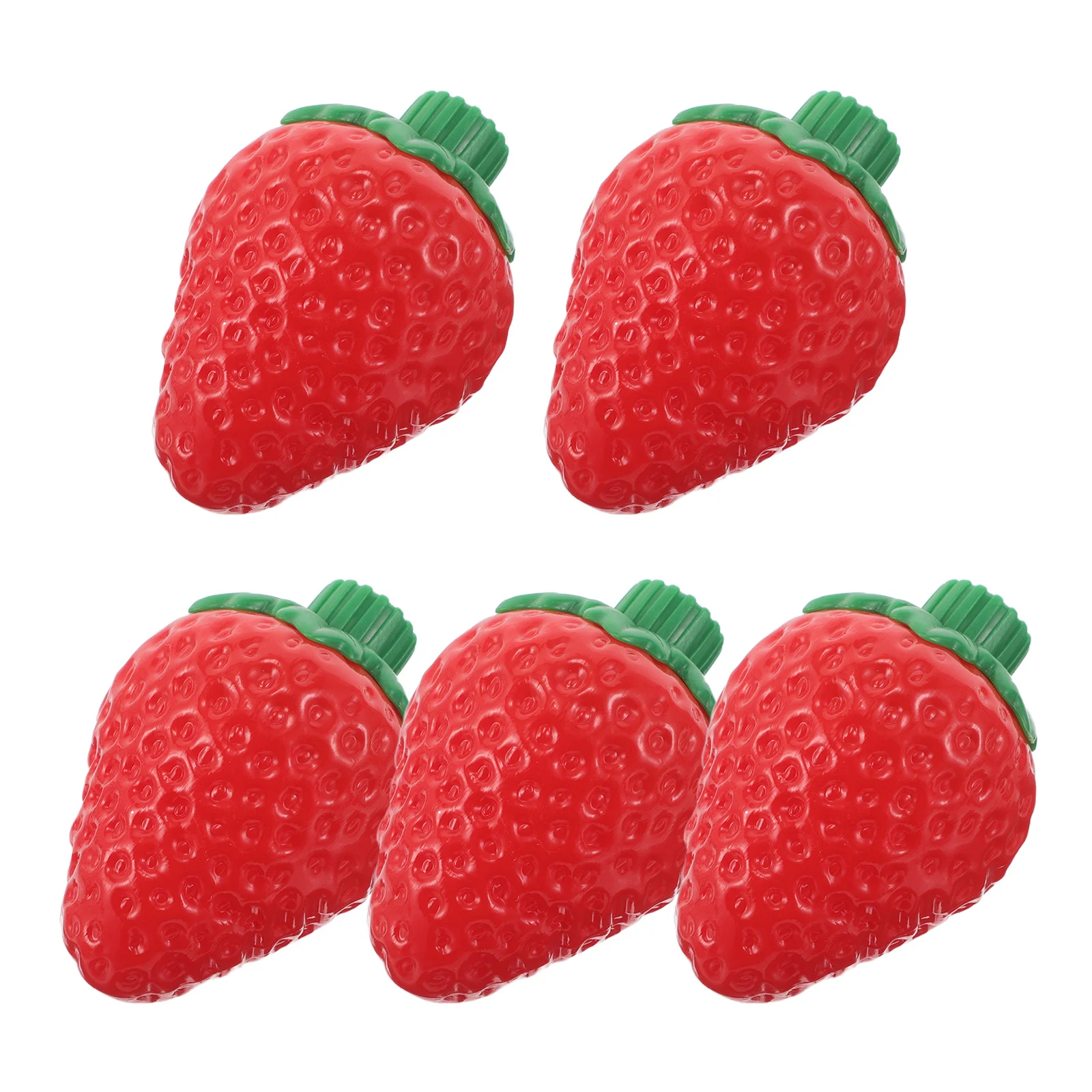 1 Set Mini Condiment Bottles Reusable Strawberry Shaped Squeeze Dispenser Sauce Ketchup Syrup Seasoning Portable Travel Size
