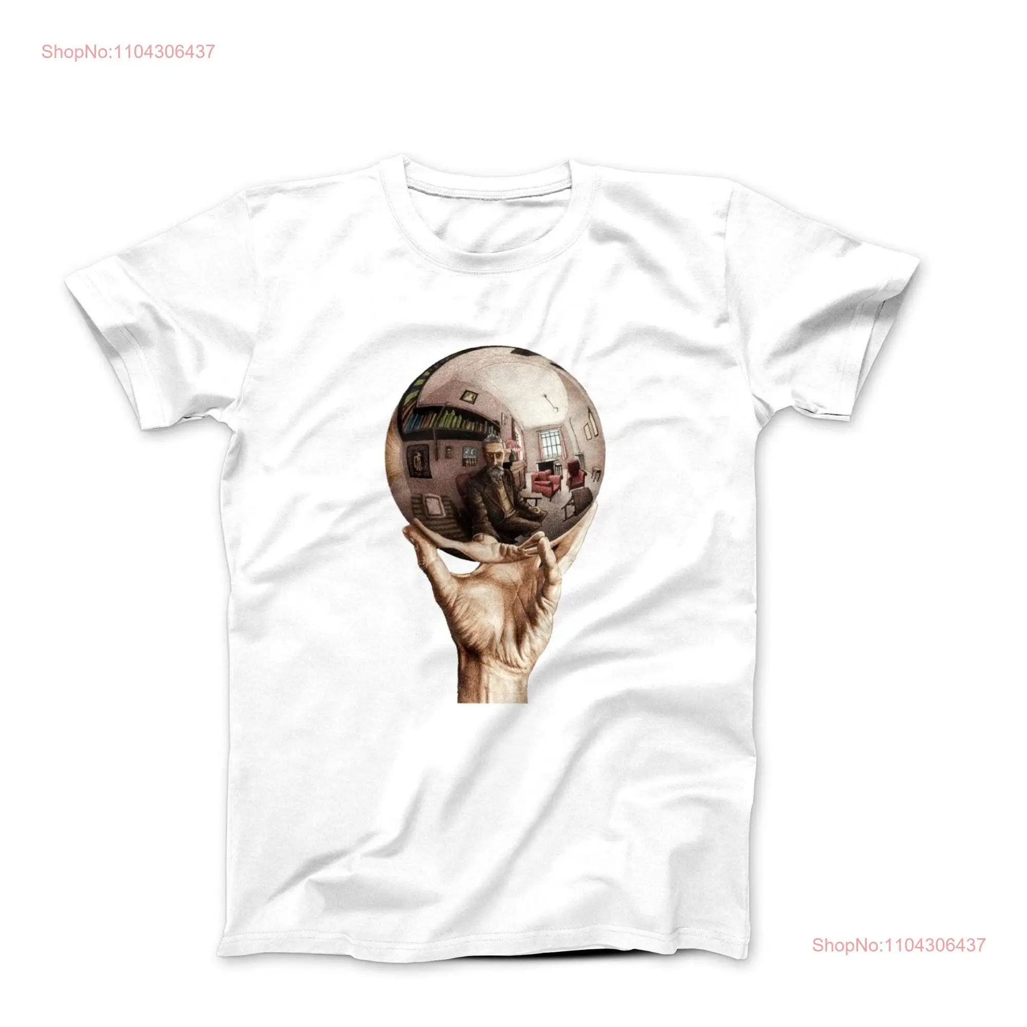 M c Escher Hand with Reflective Globe T Shirt long or short sleeves