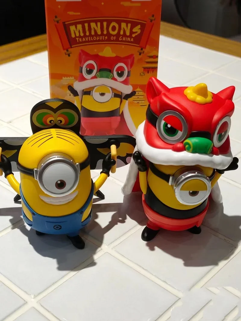 New Minions China Tour Series figure Blind Box giocattoli per bambini ornamenti Desktop scatola a sorpresa anno dei regali del drago