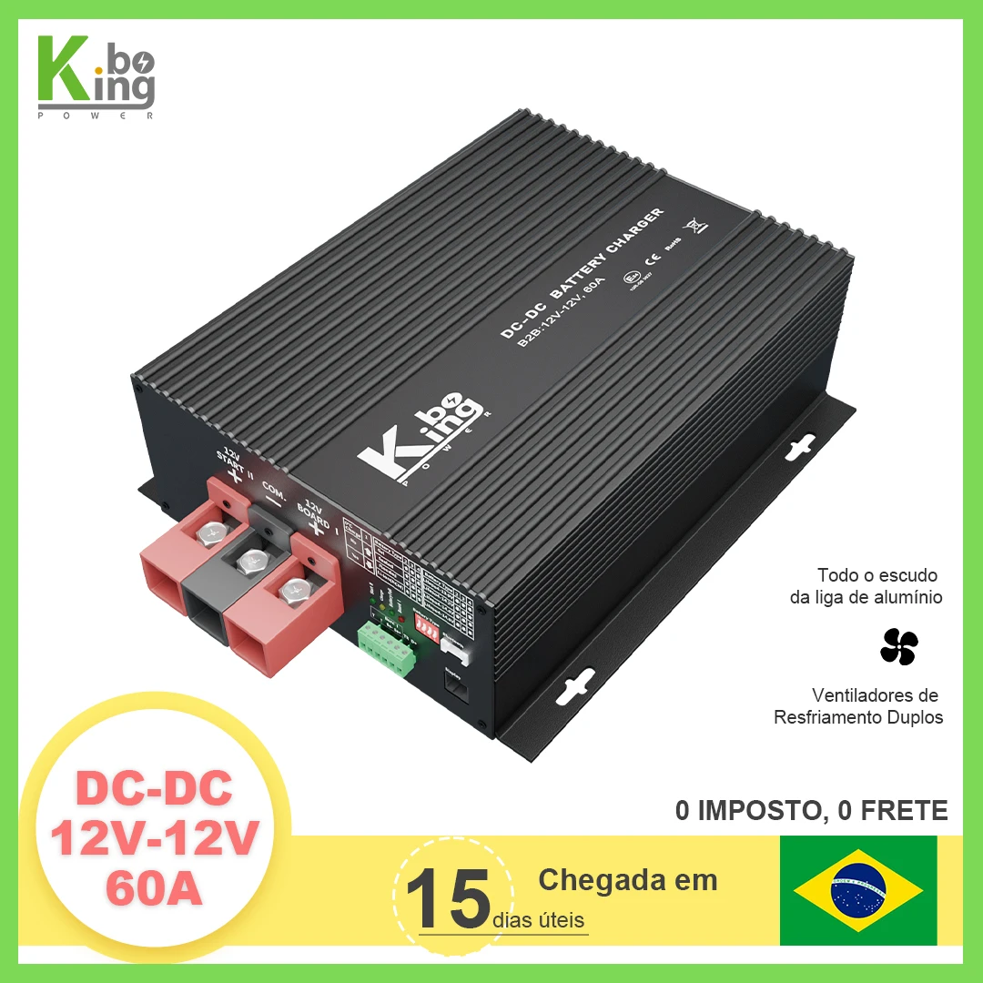 Brasil 12V-12V 60A Charger,DC to DC charger for RV,B2B，Can use Bluetooth, external display, temperature control