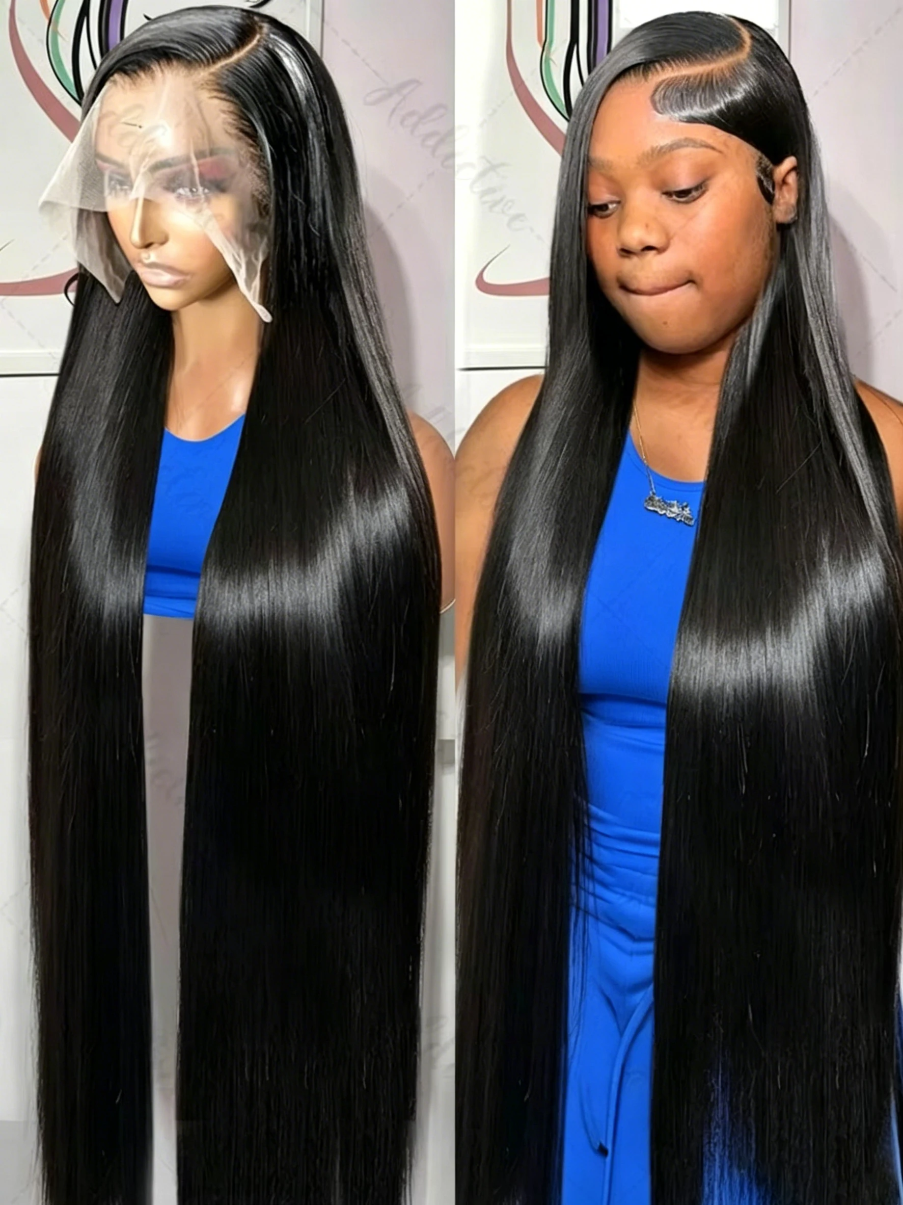 

13x6 13x4 Bone Straight Hd Transparent Lace Front Human Hair Wig 32 34 Inch Front Wig For Black Women Brazilian Pre Plucked Wigs