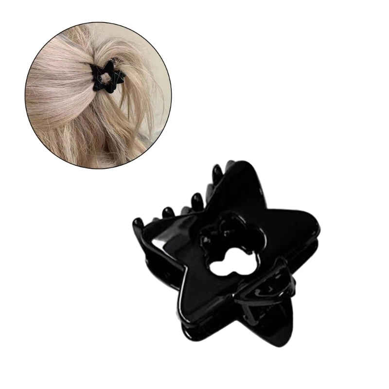 Star Hair Clip Cute Sweet Star Hair Claw Clamps Hollow Star Decorative Headwear Small Hair Catch Jaw Clips Barrettes