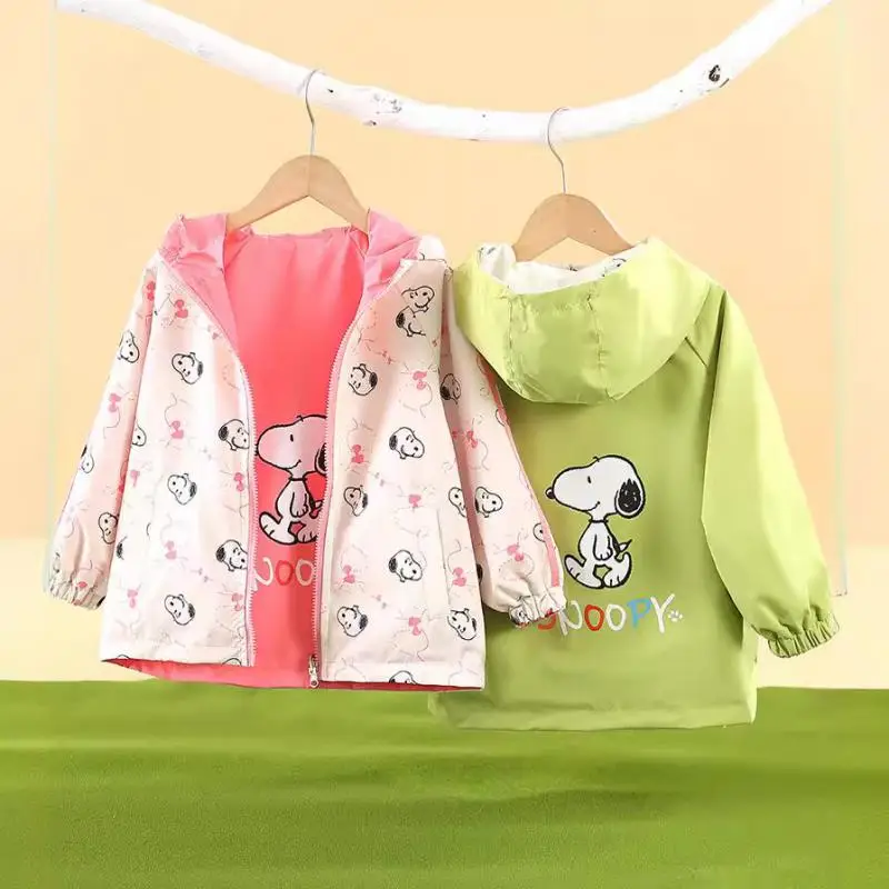 

Children's Clothing Spring and Autumn Kawaii Animation Snoopy Cartoon Cute Children's Reversible Jacket Jacket Top