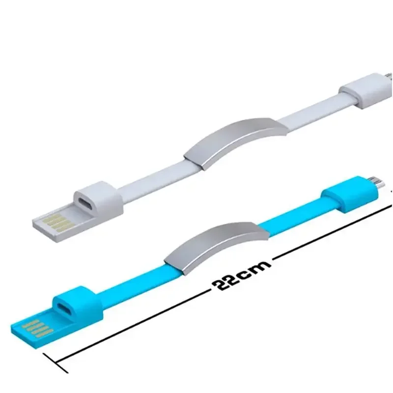 100 Uds pulsera Cable de carga Usb Cable de datos para iPhone 13 12 XS Max Cables USB C para Samsung Xiaomi Huawei Micro Cable de carga