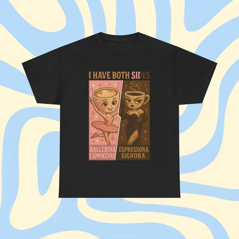 Bailarina capuchino Espressona Signora italiana Brainrot Memes Dualidad Espresso amante camiseta