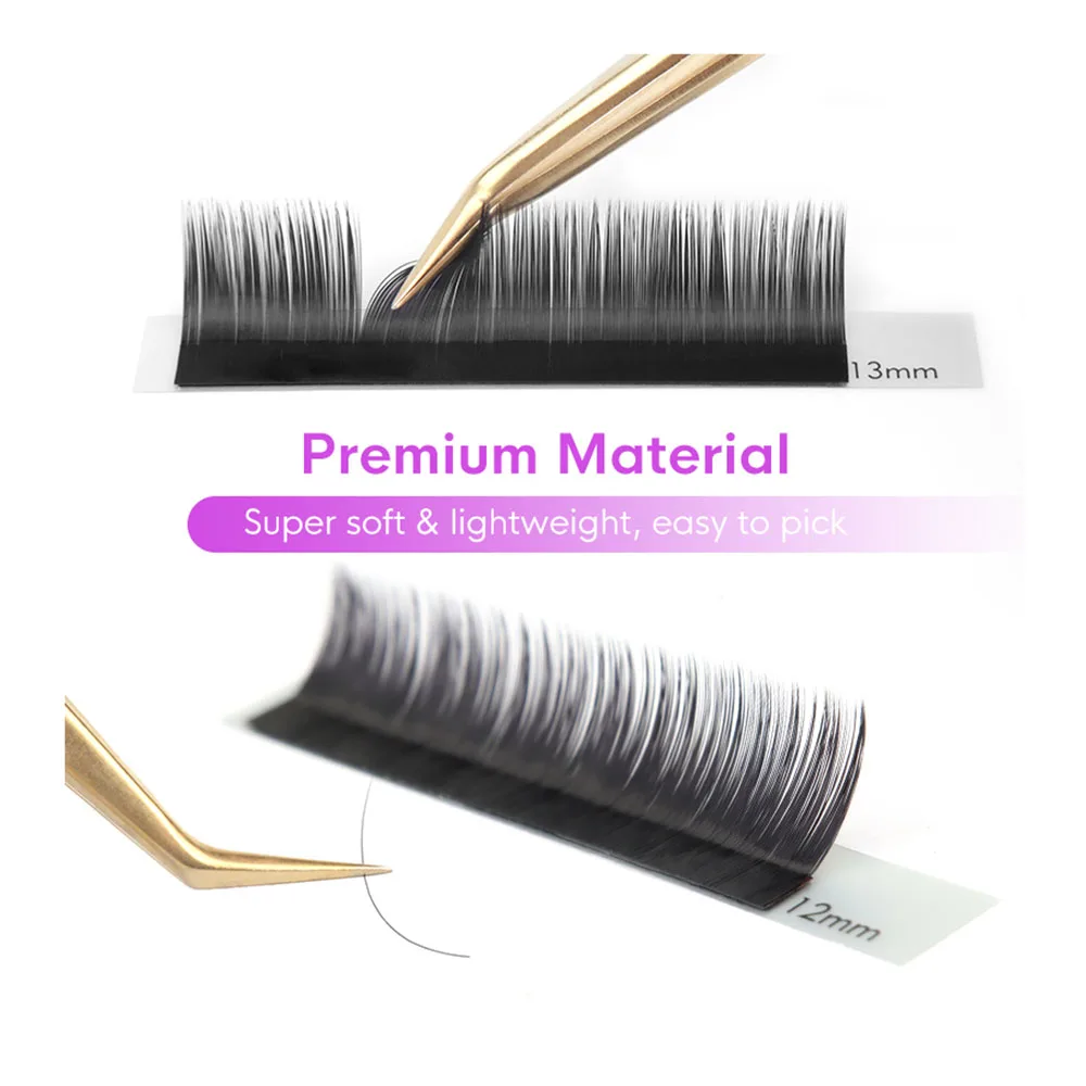 Genielash  M Curl 0.07mm 1pc/lot Mink False eyelash extensions individual hankdmade eye lashes