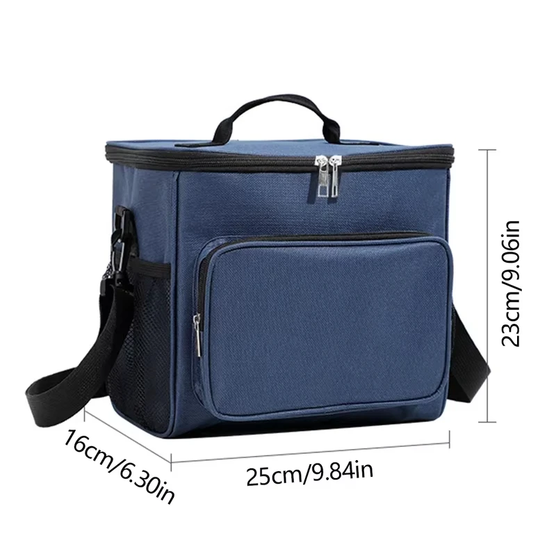 持ち運び可能なランチバッグ、保温ボックス、耐久性のある防水オフィス用クーラーランチボックス、調節可能なショルダーストラップ付き、断熱ケース。 ZMT