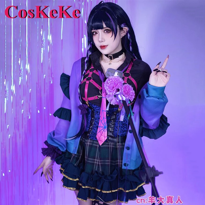 CosKeKe Meloco Kyoran Cosplay Anime Vtuber Nijisanji XSOLEIL Kostüm Süße Nifty Schöne Kleid Halloween Party Rolle Spielen Kleidung