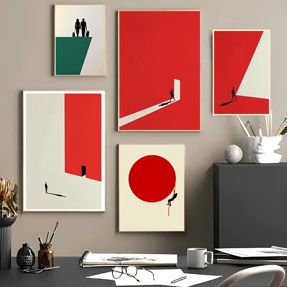 Modern Geometric Minimalist Posters Canvas Painting Print Room Home Office Cafe Hotel RestaurantRoom Wall Decor