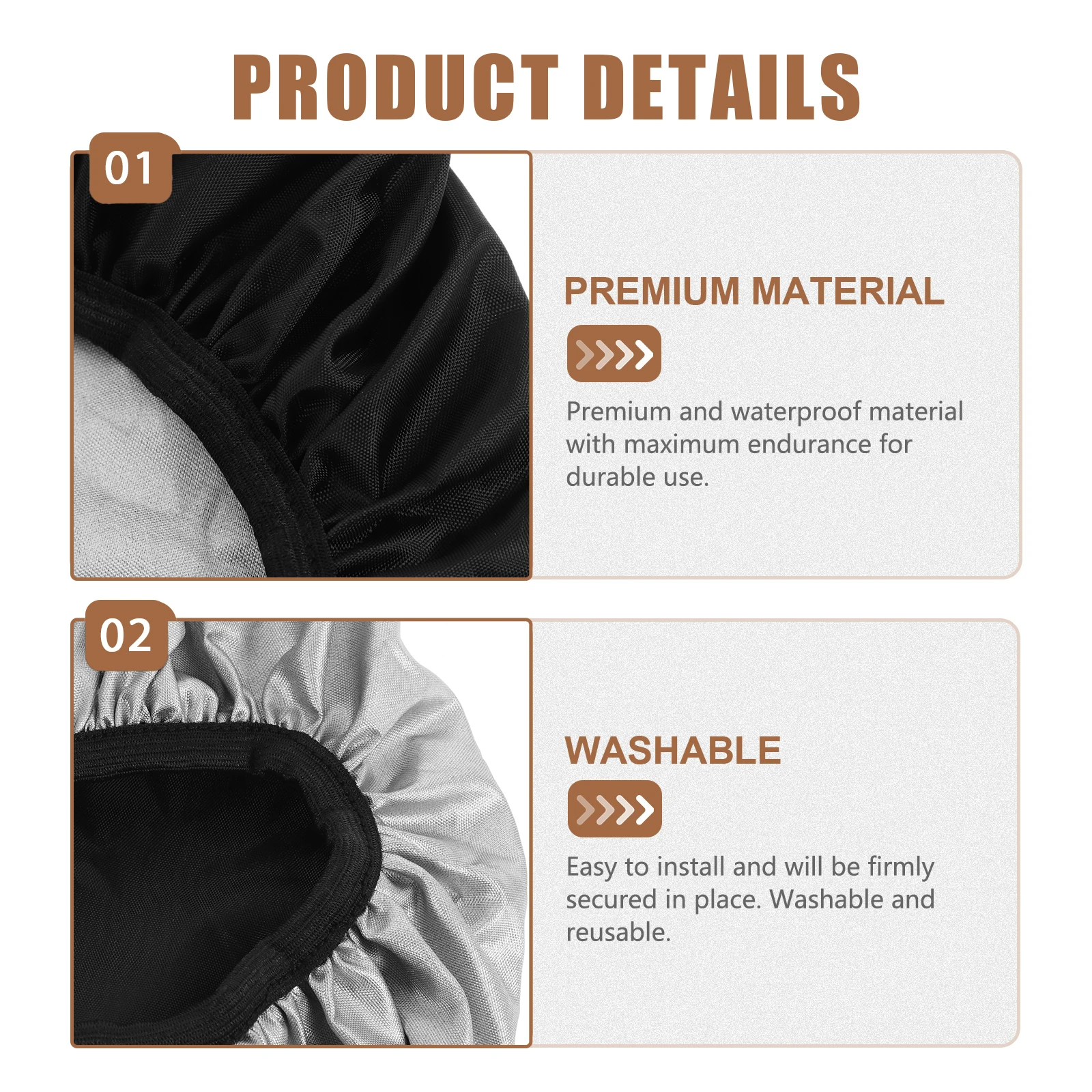 Waterproof Bike Seat Cover Black Elastic Stretch Durable Rain Dust Resistant Reusable Washable Protection Bike Seat Cover Rain