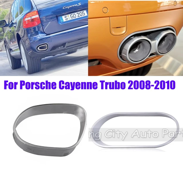 CAPQX Dla Porsche Cayenne 08-10 Automatyczna tylna rura wydechowa Osłona ramy Chromowany panel dekoracyjny tylnego gardła Nakładka na maskę Pokrywa Garnish