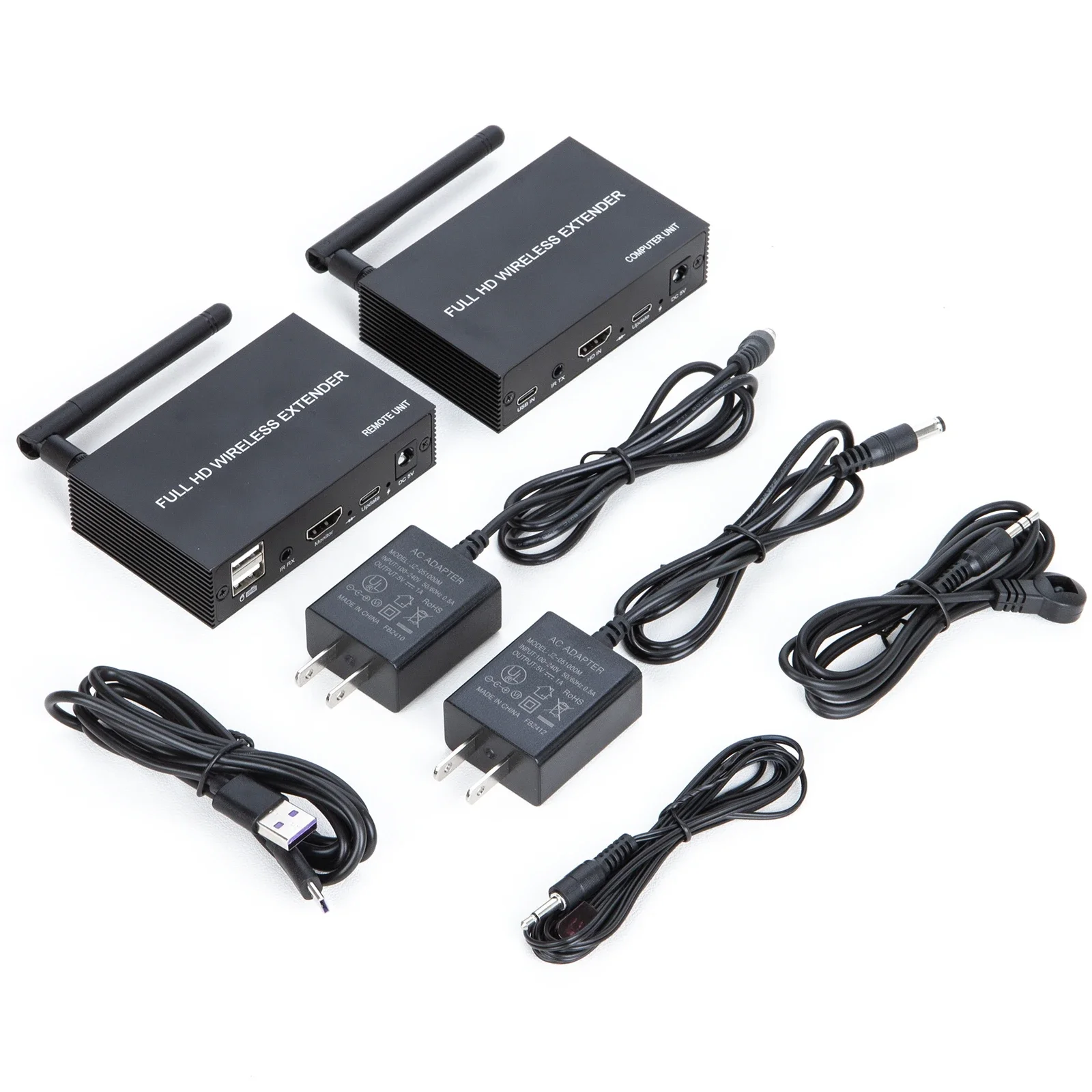 200m Wireless Audio Video Transmitter and Receiver IR KVM HDMI Extender Support Keyboard Mouse Laptop PC To TV Monitor Projector