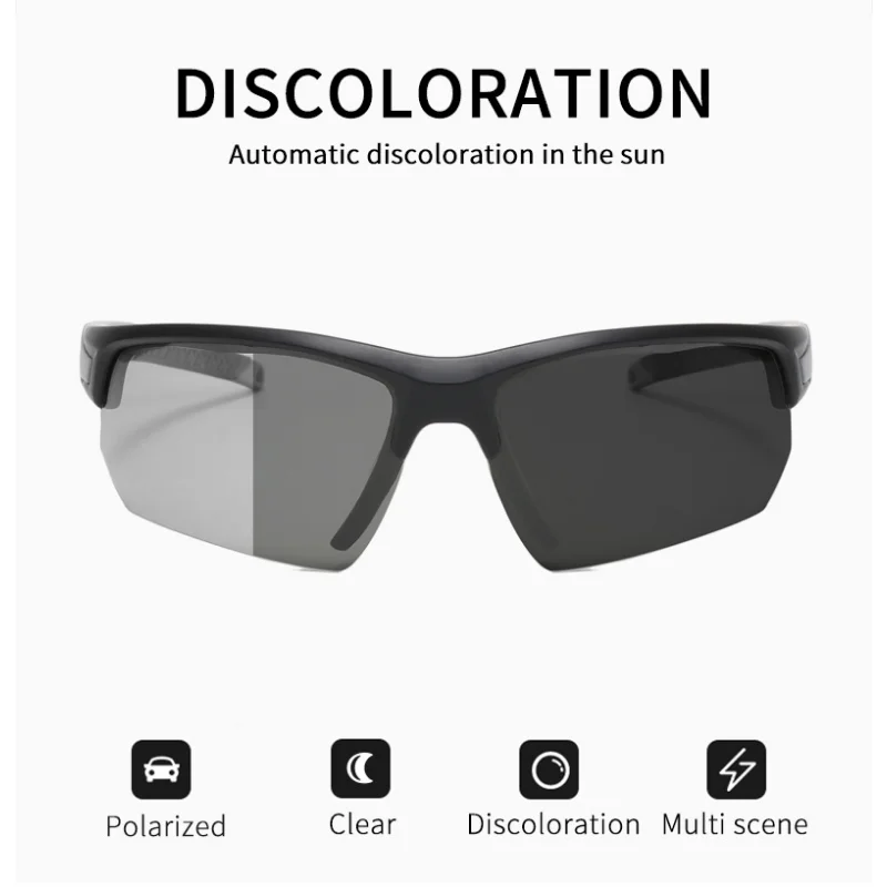 Polarized Cycling Glasses Outdoor Sport Bicycle Sunglasses Men and Women Mtb Photochromic Eyewear Road Bike Goggles UV400 Lenses