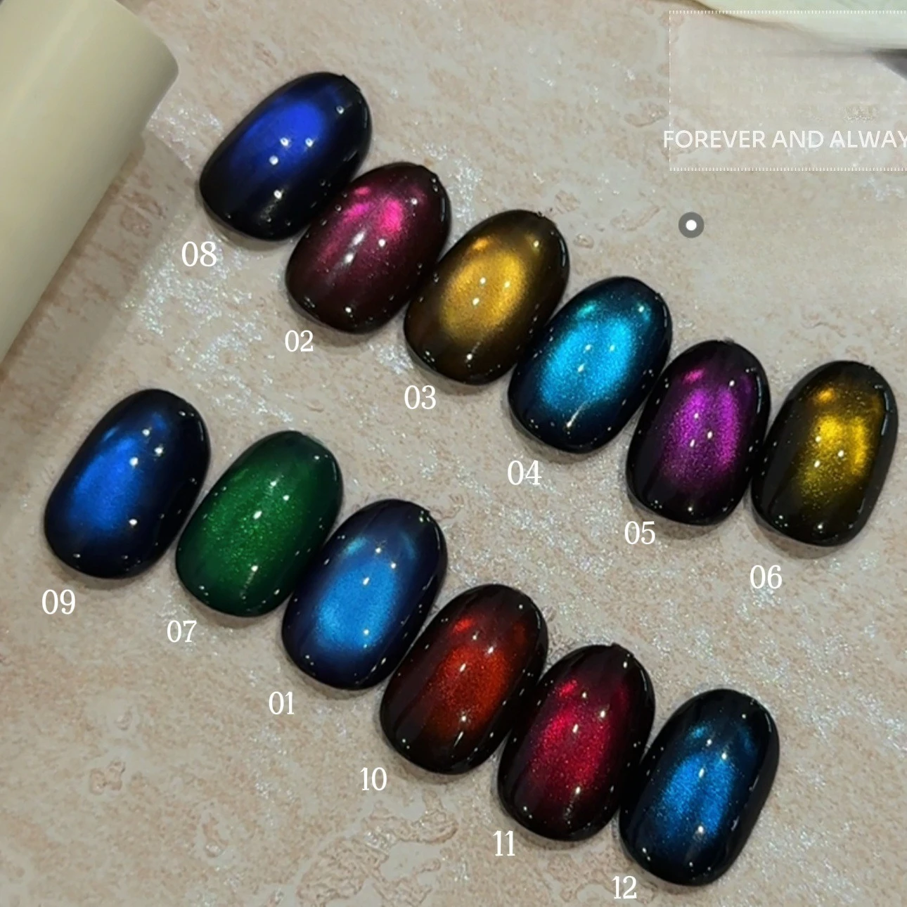 Esmalte em Gel Magnético Gemini Cat 15ml Ultra Brilhante Semipermanente Removível UV/LED para Manicure DIY em Casa