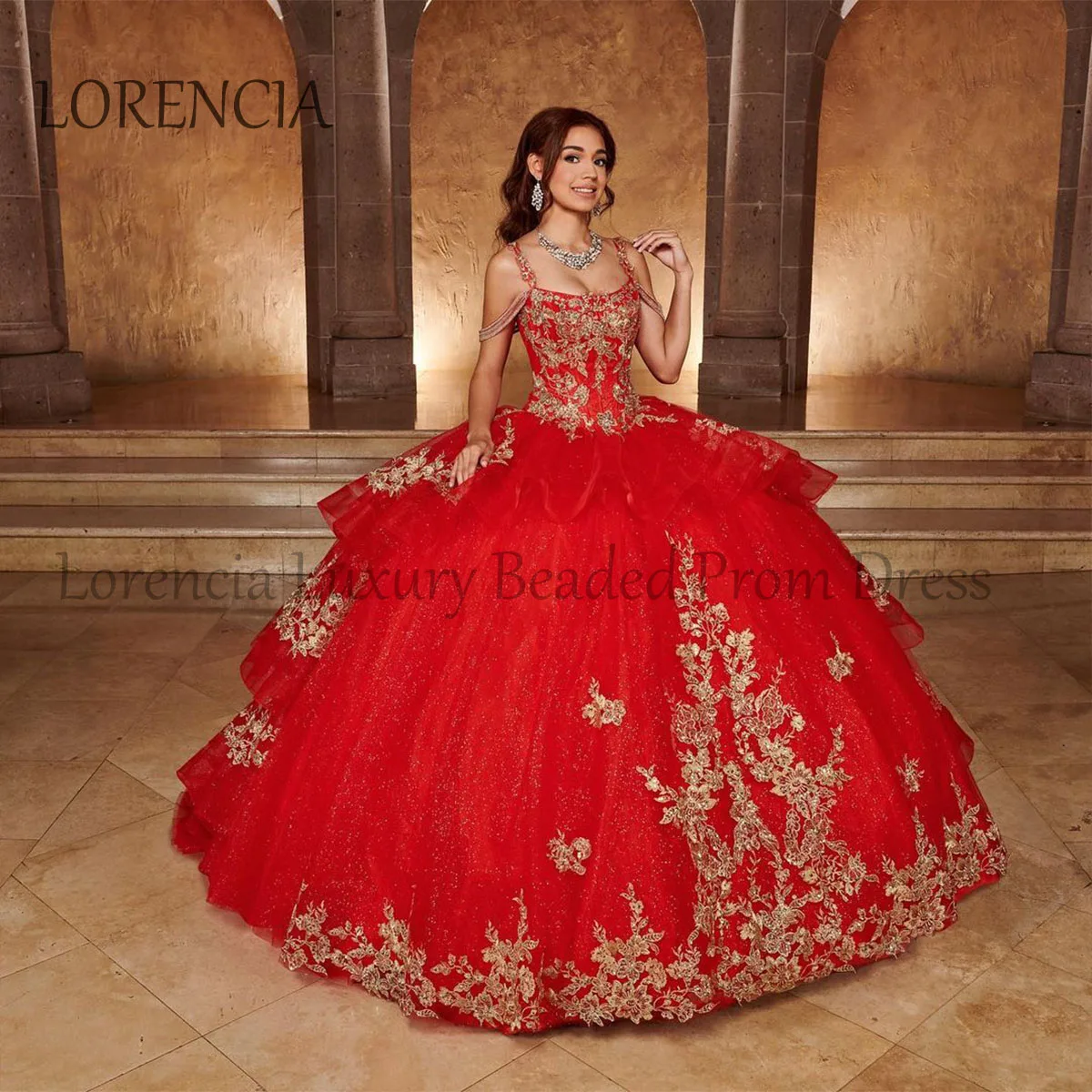 

Red 2024 Mexican Flowers Quinceanera Dress Sweet 15 16 Ball Gown Appliques Beading Crystal Sleeveless Formal Vestidos De XV Anos