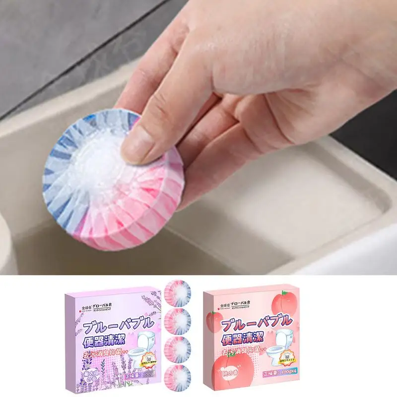 Toilet Bowl Cleaners Household Cleaning Block Deodorizers 4 Pack Long-Lasting Fresh Scent For bathroom Toilet Tank Cleaner