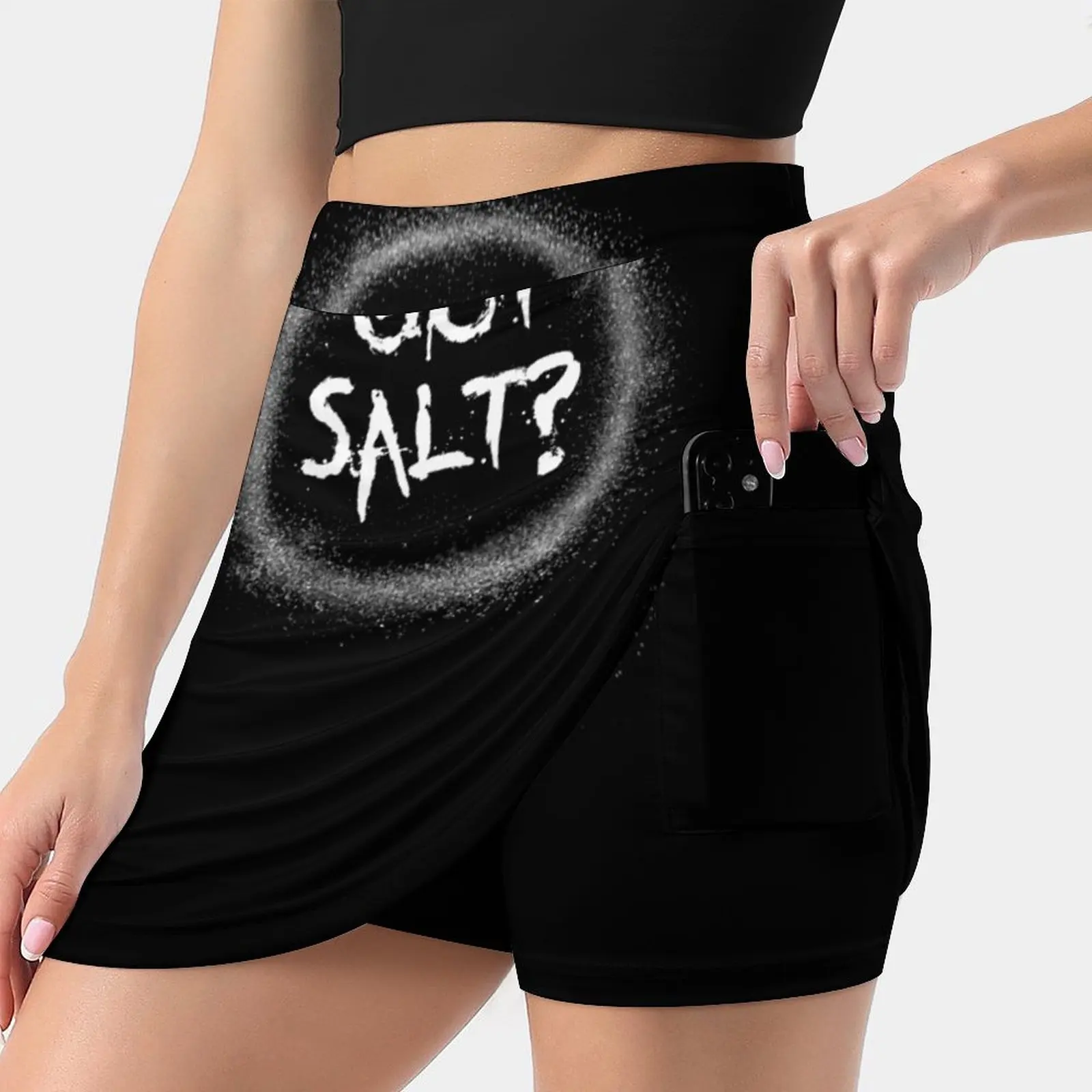 

Got Salt  Supernatural Women's skirt Mini Skirts A Line Skirt With Hide Pocket Got Salt Supernatural Winchester Brothers Sam