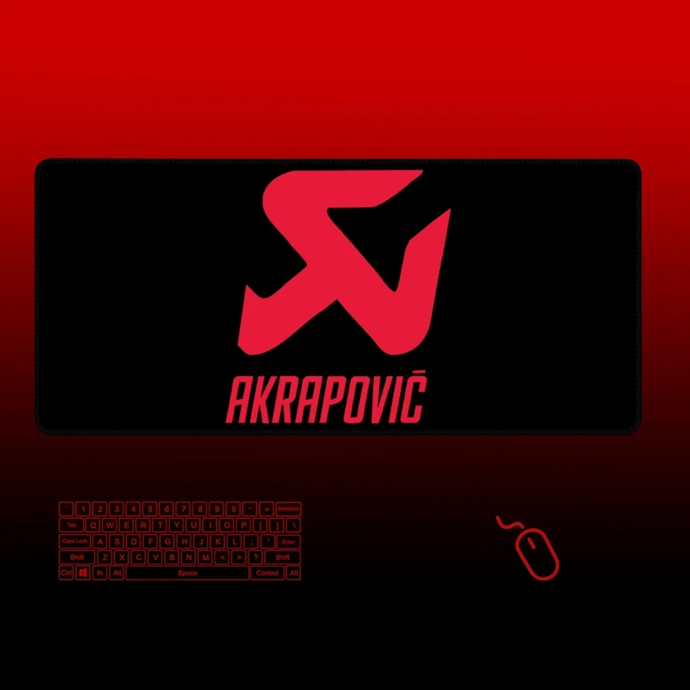 Akrapovic Mousepad para Gamer, Mouse Pad de borracha grande, Art Gaming, Locking Edge, Big Computer Mousepad, Laptop Desk Mat