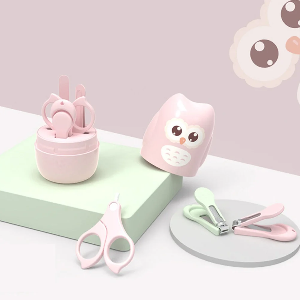 

1 set Baby Care Kit Infant Nail Clippers Toddler Manicure Tools Portable Nail Scissors File Grooming Set Baby Tweezers Pedicure