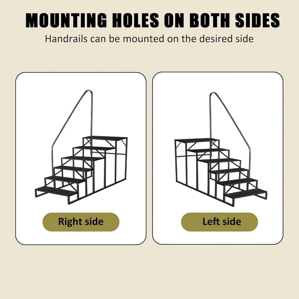 Robuste oberirdische Poolleiter mit 660 Pfund Kapazität, Tritthockergriff, Outdoor-Wohnmobil-Treppe für Camping und Reichweite