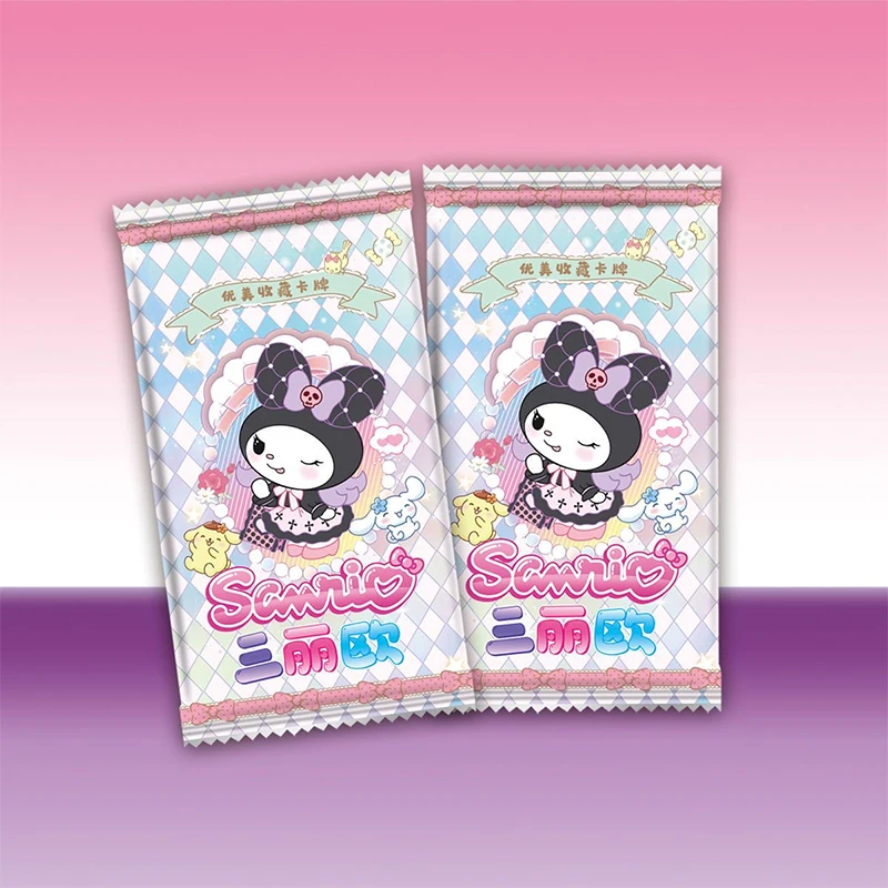 Sanrio Animation Game Peripheral Toys Sanrio Character Sweet Collection Card Kuromi HelloKitty MyMelody Compatible Figure