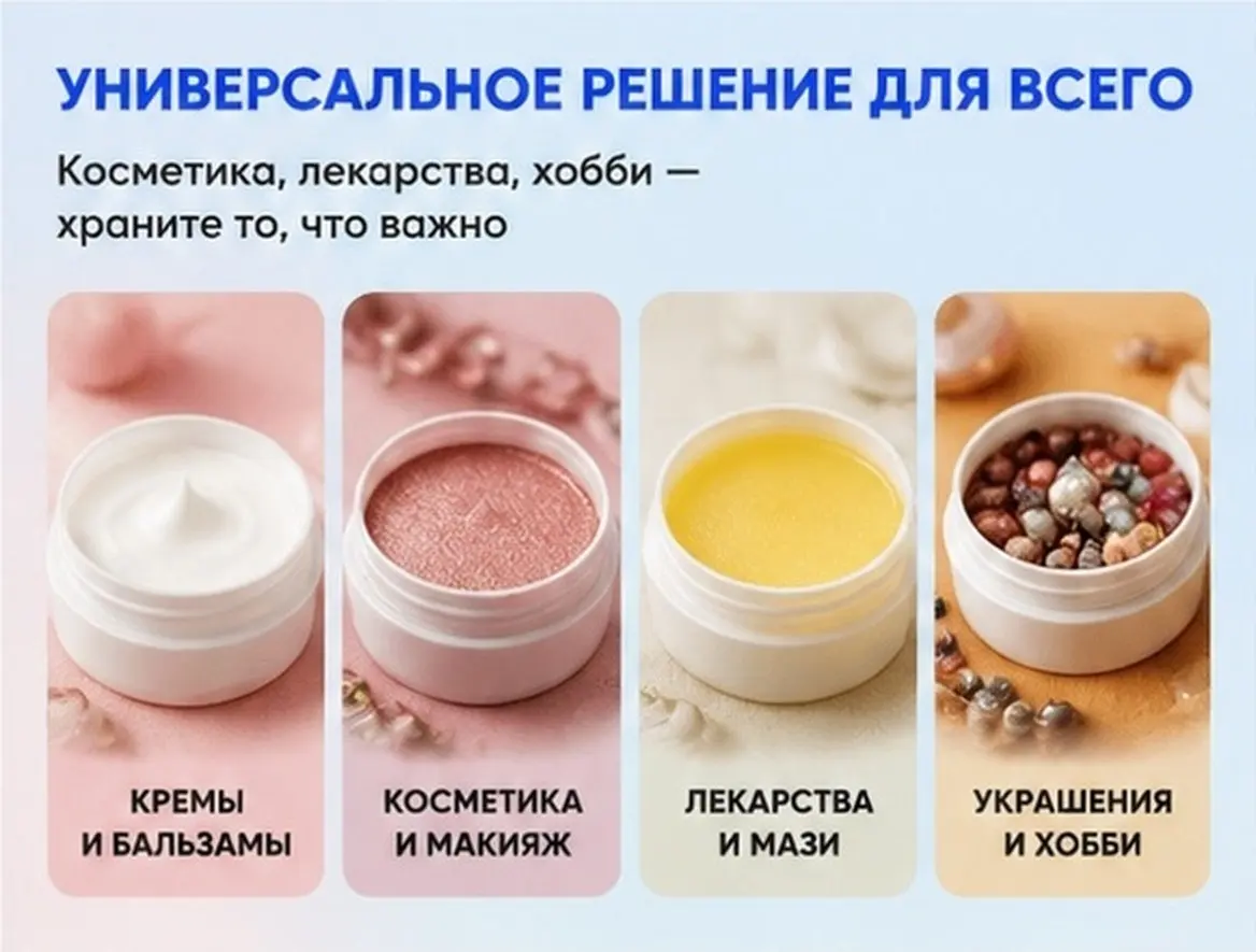50Pcs Cream Containers Round Screw Thread Jars Portable Mini Travel Bottles Empty Sample Storage for Facial Creams