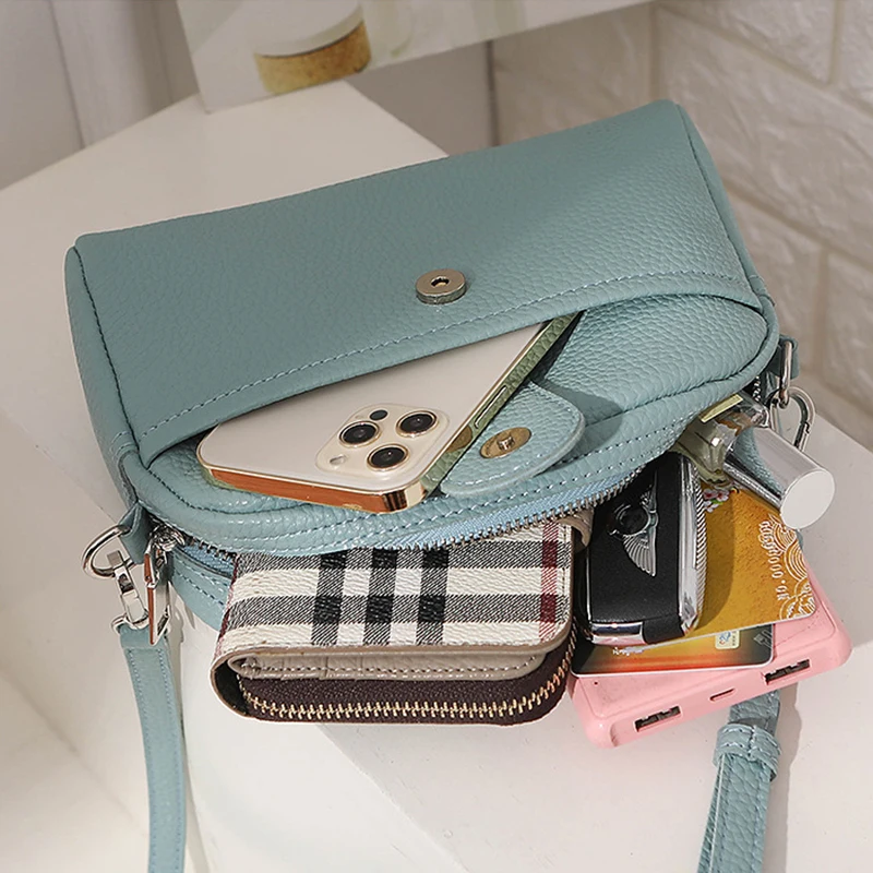 PU Leather Small Shell Shoulder Crossbody Bag Female Luxury Design Purse and Handbag For Women Small Simple Phone Purse Satchels