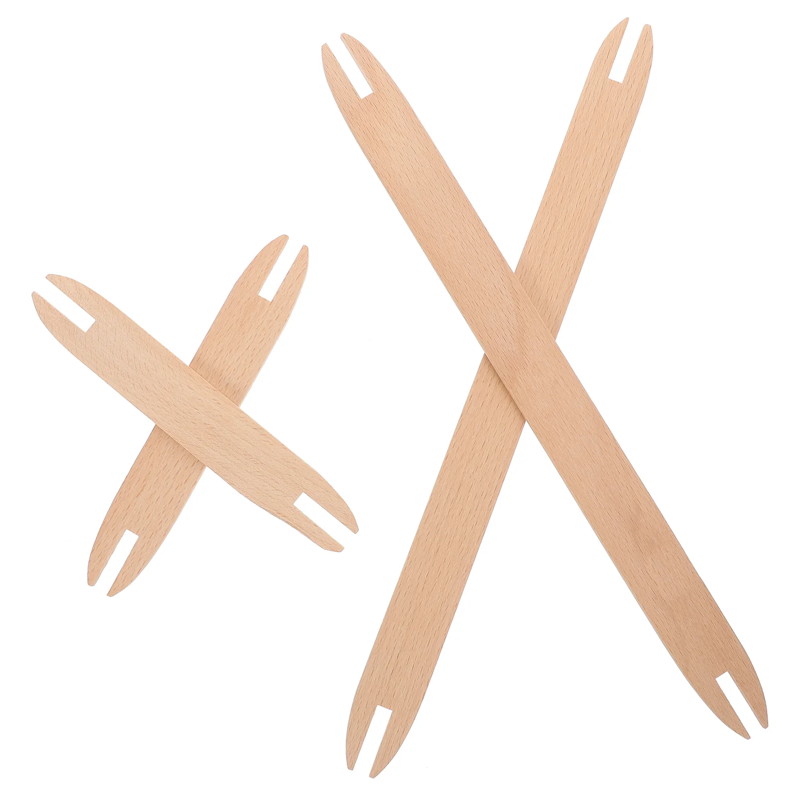 4 Pcs Weaving Shuttle Knitter Crochet Kit Knitting Double-end Tools Wooden Shuttles Household