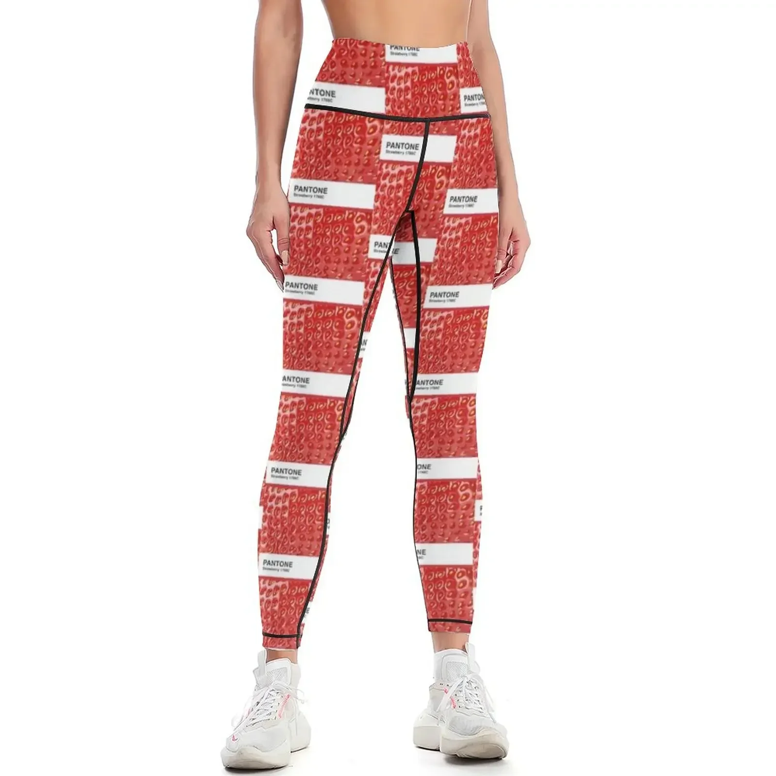 

Strawberry Pantone Leggings exercise clothing for Women's fitness Fitness's gym clothes Leginsy push up Womens Leggings