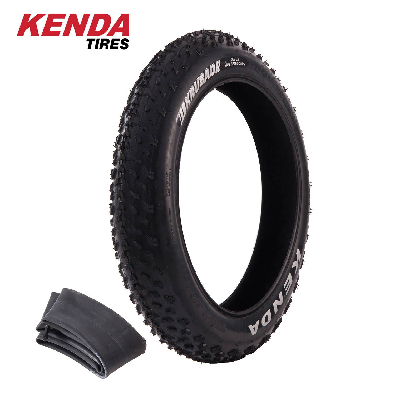 Kenda Krusade Fat Tire Bike Tire 20x4.0 Bicycle Tire 20x4.0 Wire Clincher SRC Original Fat Bike Tyres Mountain Bicycle Accessory