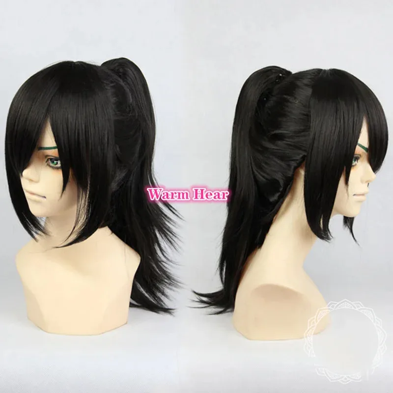 

LQGame Yandere Simulator Ayano Aishi Косплей Черный парик с хвостиком на клипсе Термостойкие волосы Косплей Парики + шапочка для парика