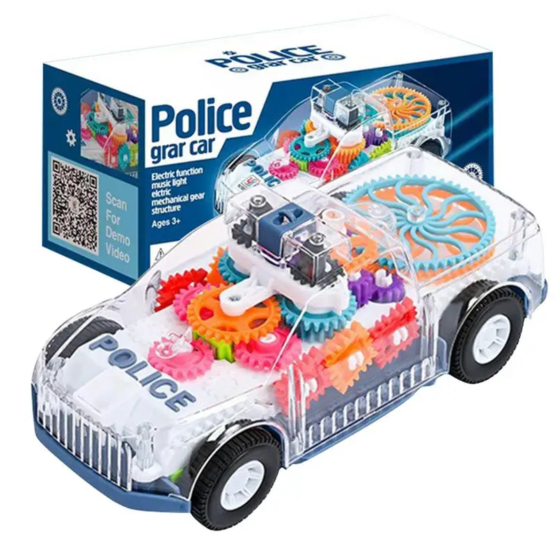 Gear Car Toy Toy Vehicle With Colorful Moving Gears Bump And Go Car Toddler Toys With Music & Cool Lights For Stocking Stuffer