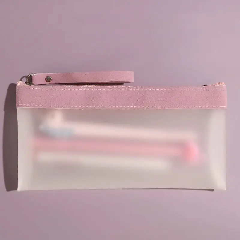 Candy Colors Transparent Cosmetic Bags Mini Zipper Makeup Cases Lipstick Coin Pouch Portable Waterproof Wash Bag Toiletries Case