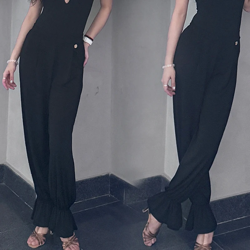 Latin Dance Costumes Tapered Pants Practice Pants National Standard Dance Trousers Training Pants Tango Samba Dance DQL12312