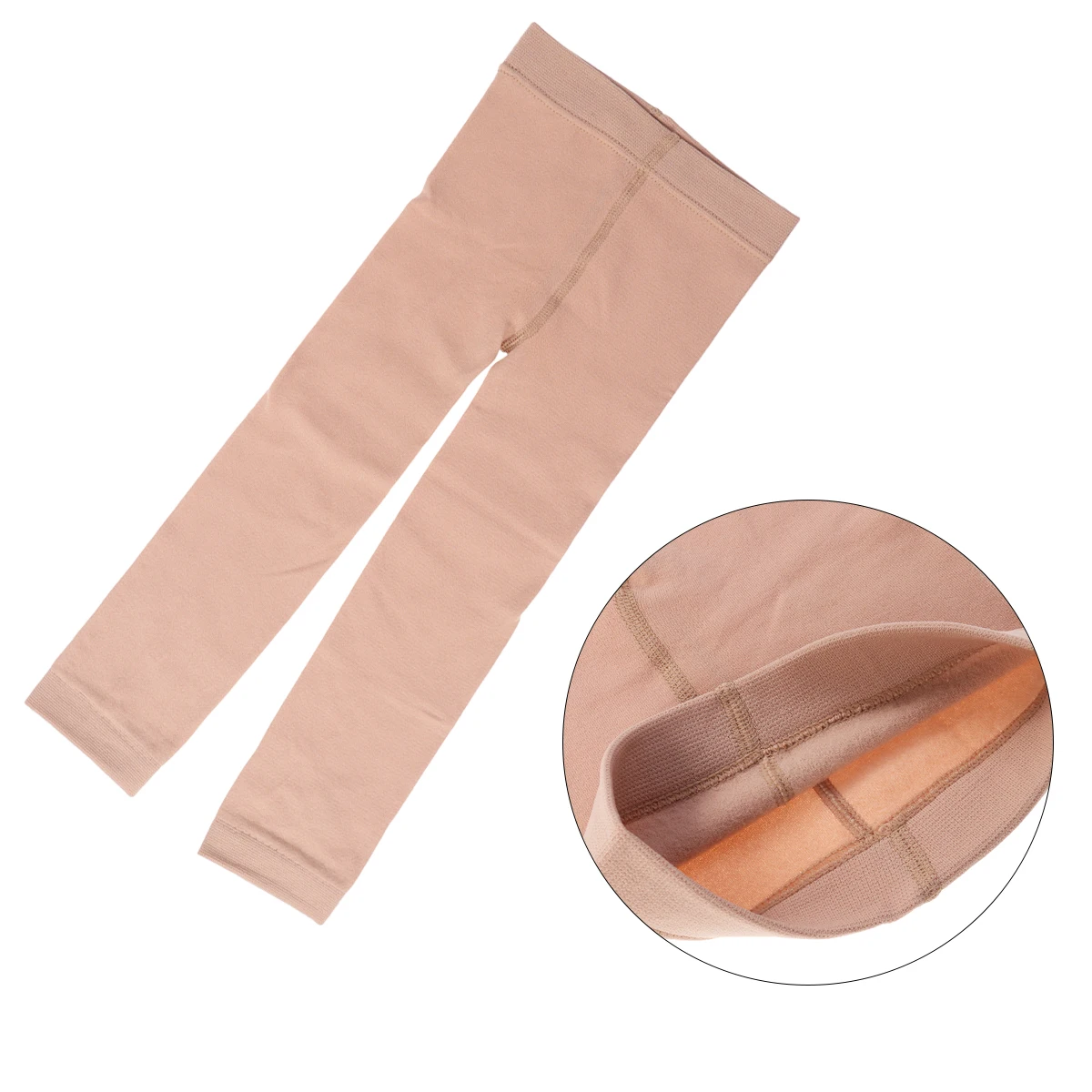 

Girls Winter Warm Lined Tights Trousers s Elastic Thick Leggings Ninth Pants for 3-5 Years Old (Skin Color)