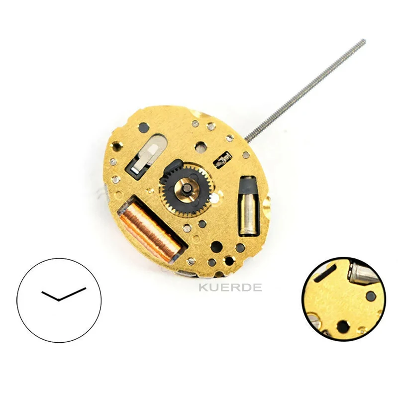 Parti dell'orologio Movimento al quarzo importato dal Giappone 5Y20 Accessori per la riparazione dell'orologio a 2 lancette in oro con batteria e stelo Qualità stabile