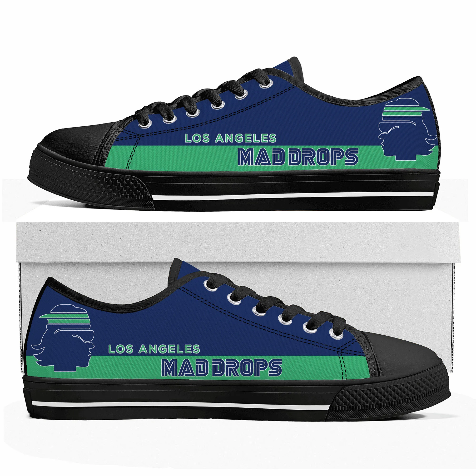 LOS ANGELES MAD DROPS pickleball Low Top Sneakers Mens Womens Teenager Canvas High Quality Sneaker Casual Custom Made Shoes DIY