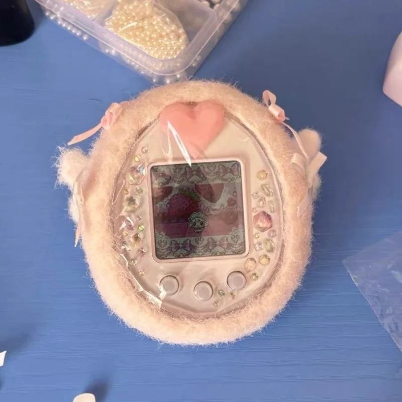 حافظة واقية لطيفة على شكل فيونكة الملاك من Tamagotchi مصنوعة يدويًا من الصوف تنطبق على Uni Smart 4u Ps Meets Mix Id Idl Pix Paradise Small Town